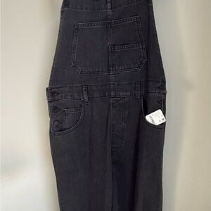 Free People Black Denim Overalls size medium. New with tags